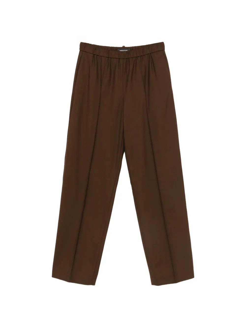 Fabiana Filippi elasticated-waist pressed-crease trousers - Braun
