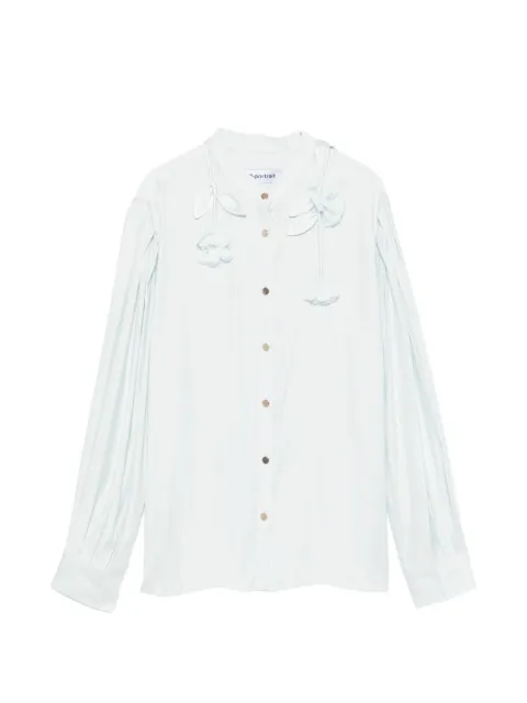 Self-Portrait floral-embellished shirt