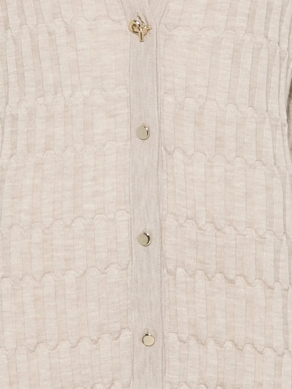 Fabiana Filippi Ribgebreid vest Beige