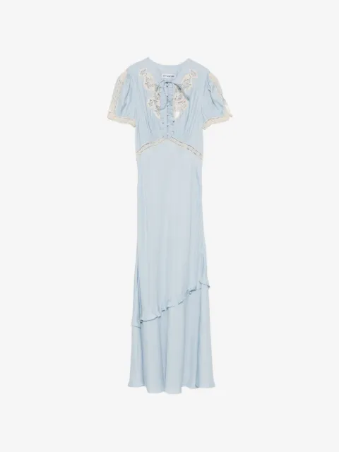 Self-Portrait lace-trimmed midi dress