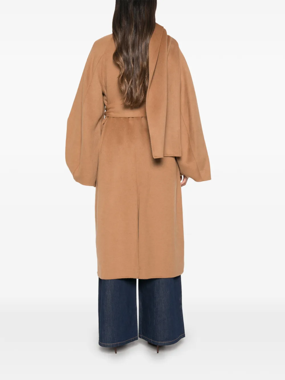 ZIMMERMANN Valiant Wool Scarf Coat in Neutrals, view 4
