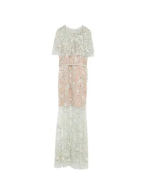 rialto floral chiffon maxi dress LoveShackFancy floral-pattern | Blue Options:Mother Dress Summer Accesories Rosella Bandage Mini Dress Cascading asymmetrical ruffles flow