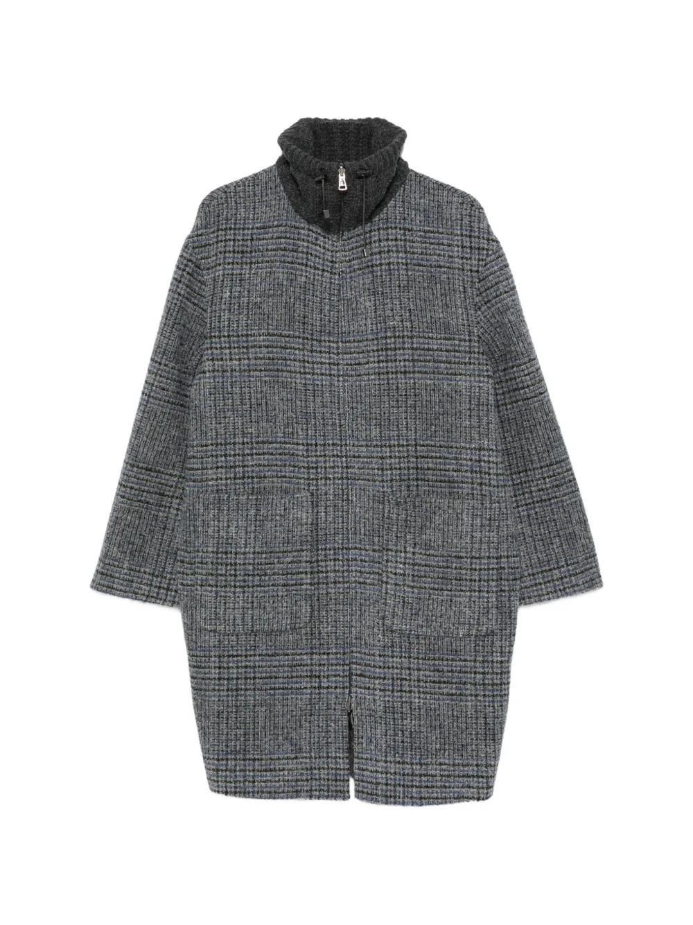Manzoni 24 check-pattern drawstring coat