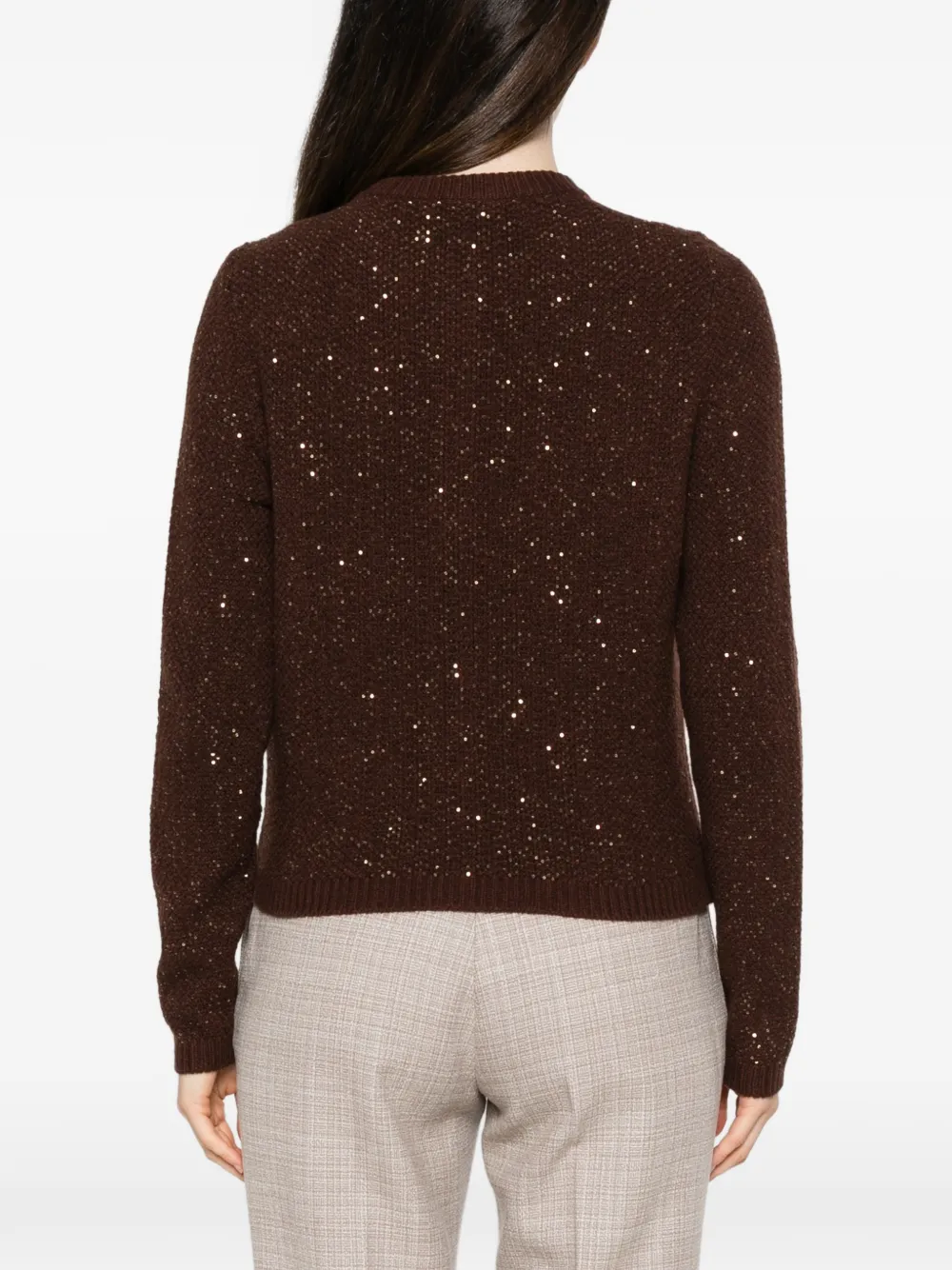 Fabiana Filippi Vest met pailletten Bruin