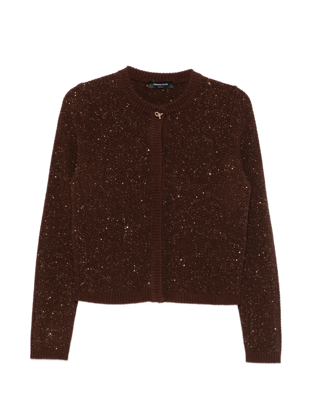 Fabiana Filippi sequin-embellished cardigan - Braun