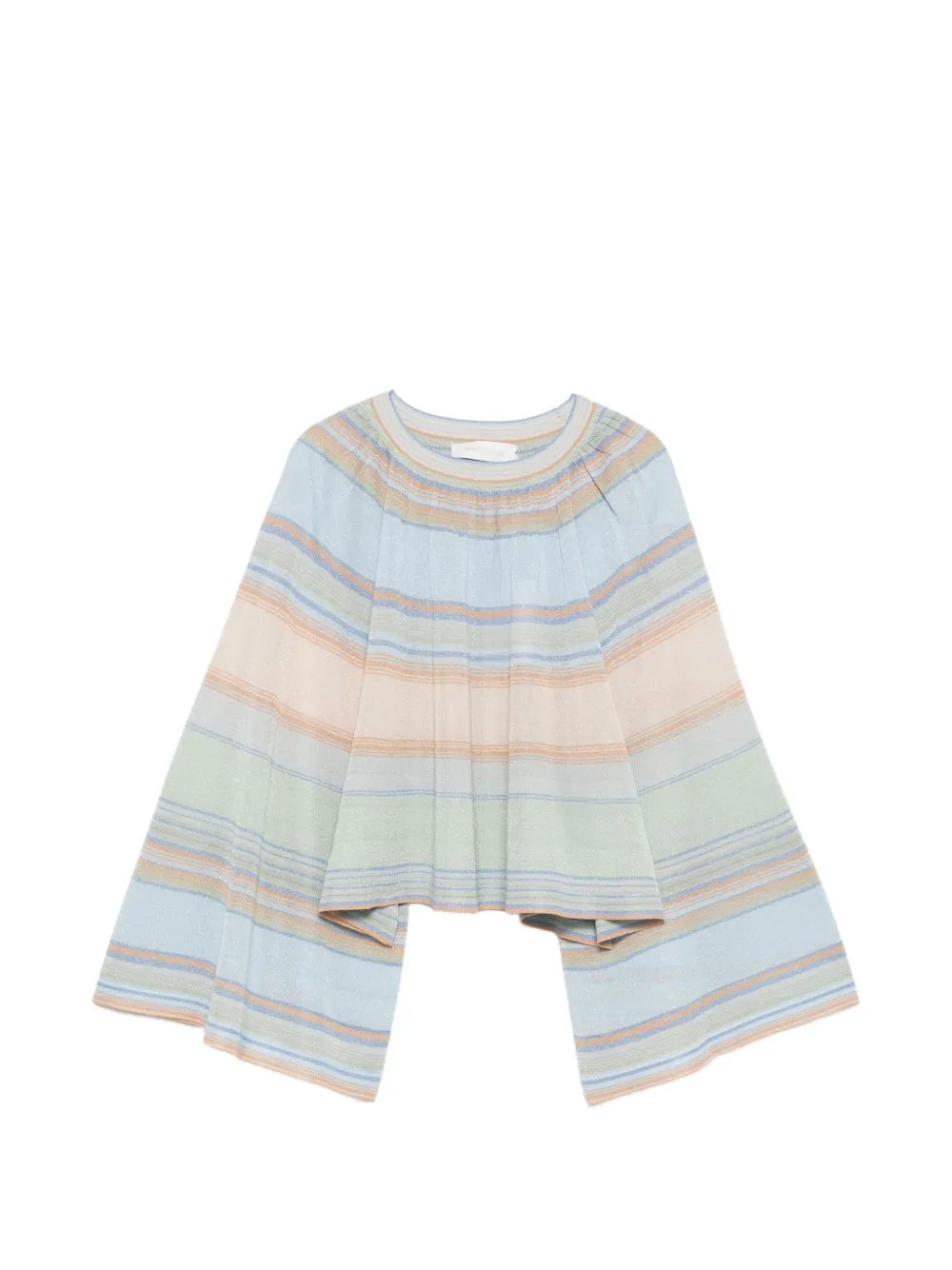 ZIMMERMANN 스트라이프 메탈릭 니트 탑 | 뉴트럴 | Image 1