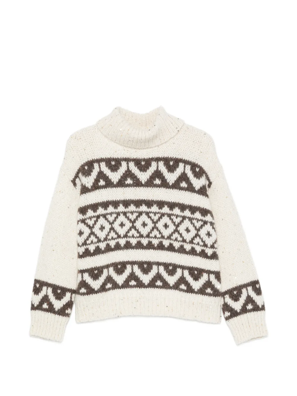 Peserico sequin-embellished jacquard-knit sweater