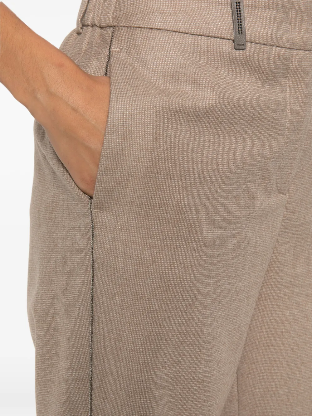 Peserico Broek met omgeslagen pijpen Beige