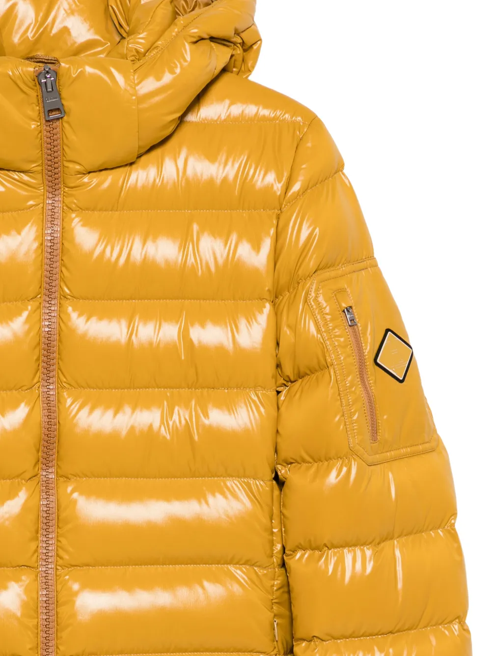 Herno quilted hooded jacket Geel