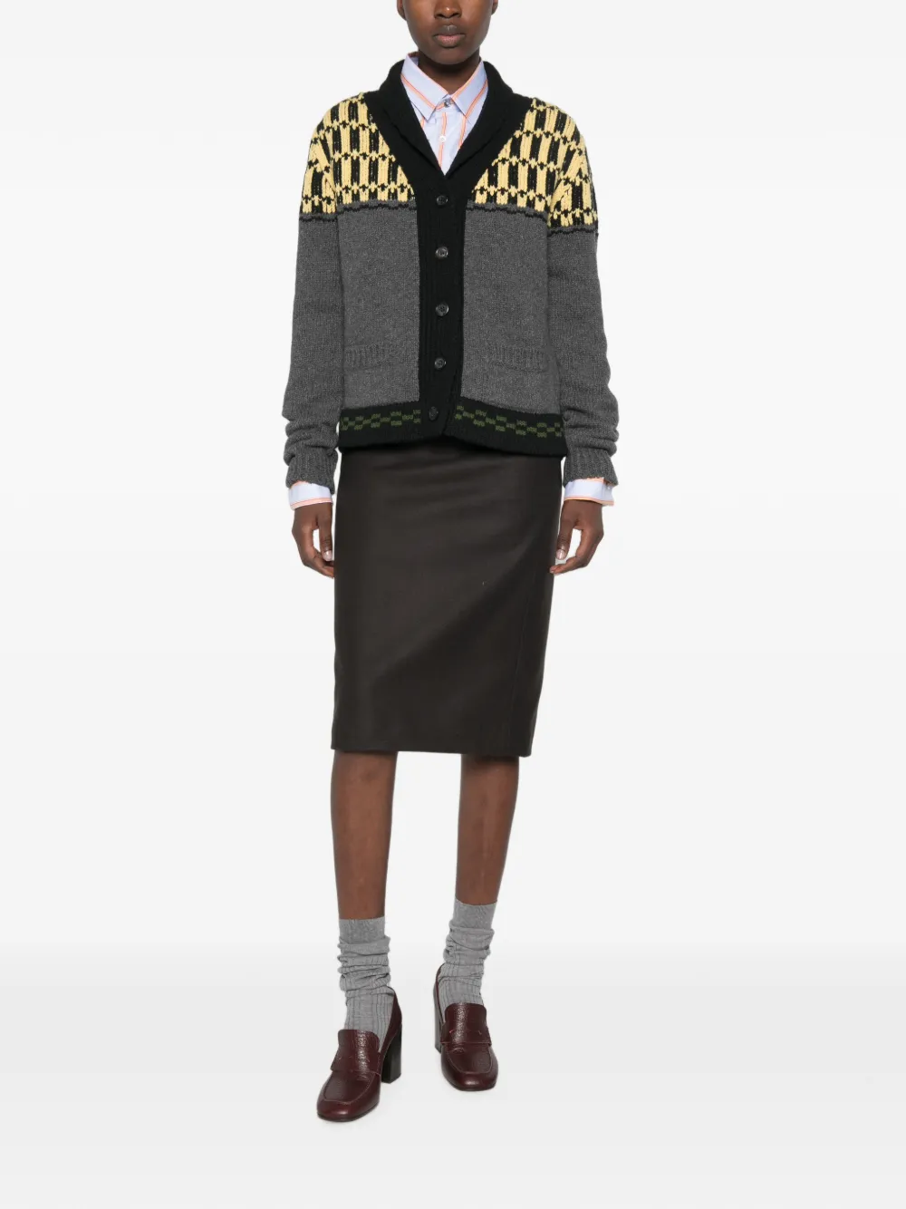 Marni Vest met geometrisch patroon Grijs
