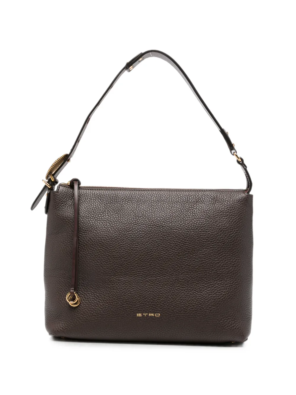 ETRO pebbled leather shoulder bag - Marrone