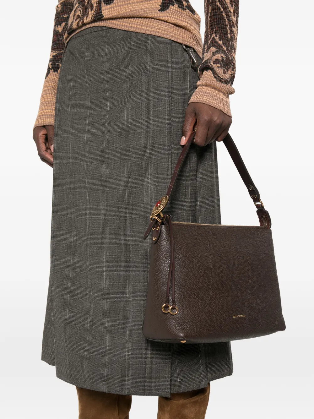 ETRO Schoudertas met textuur Bruin