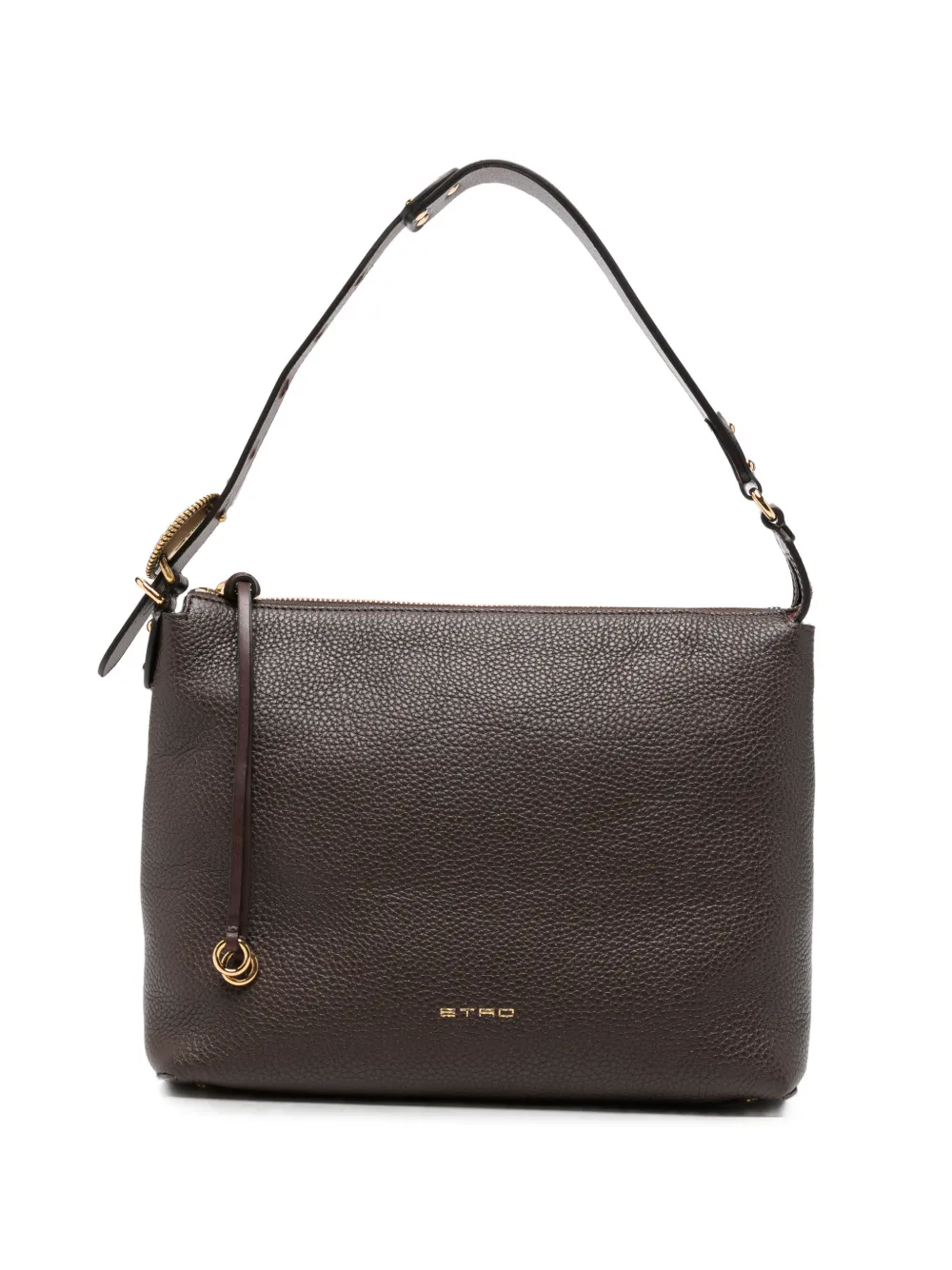 ETRO pebbled leather shoulder bag - Marrone