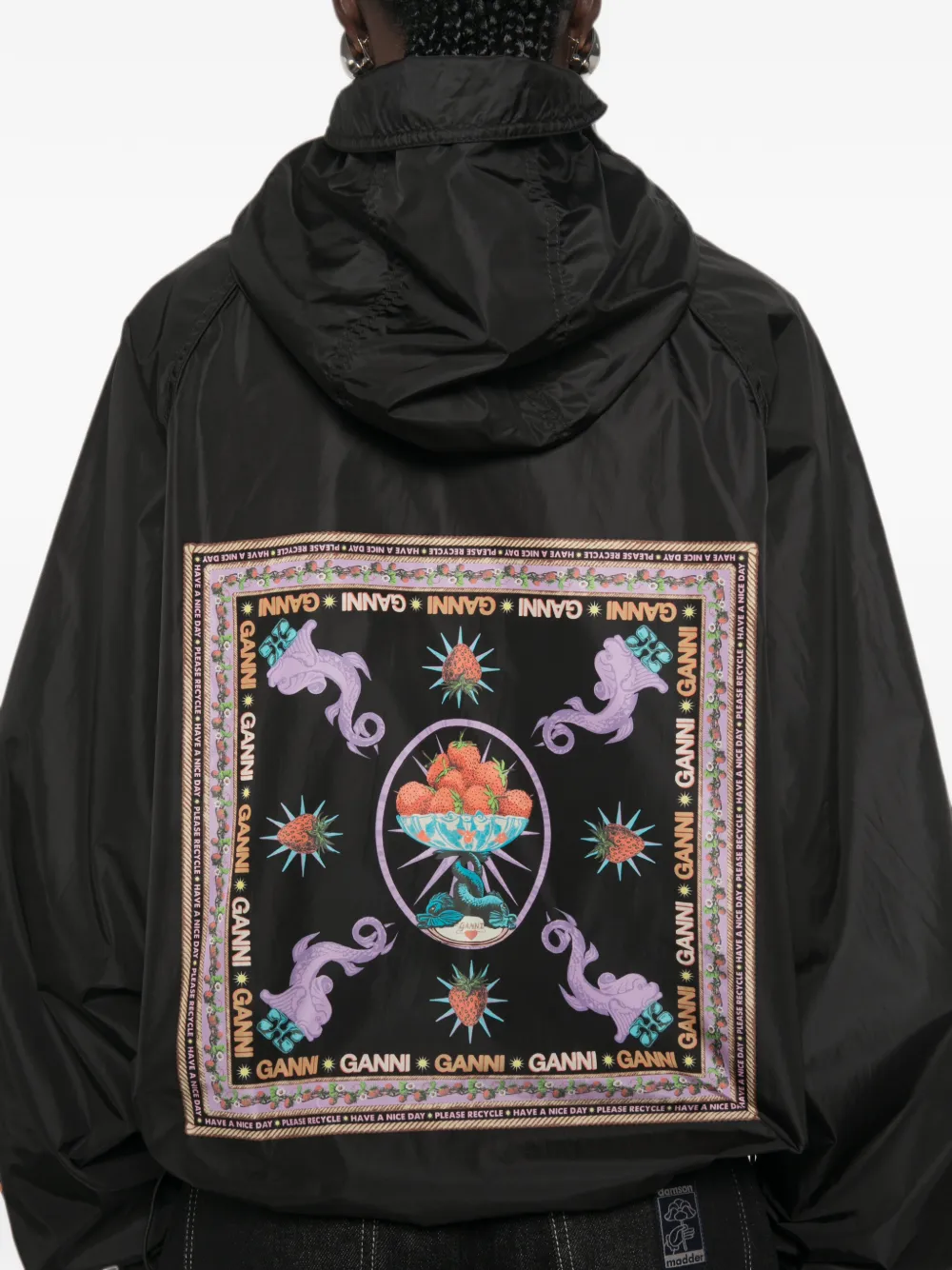 GANNI Jack met logoprint Zwart