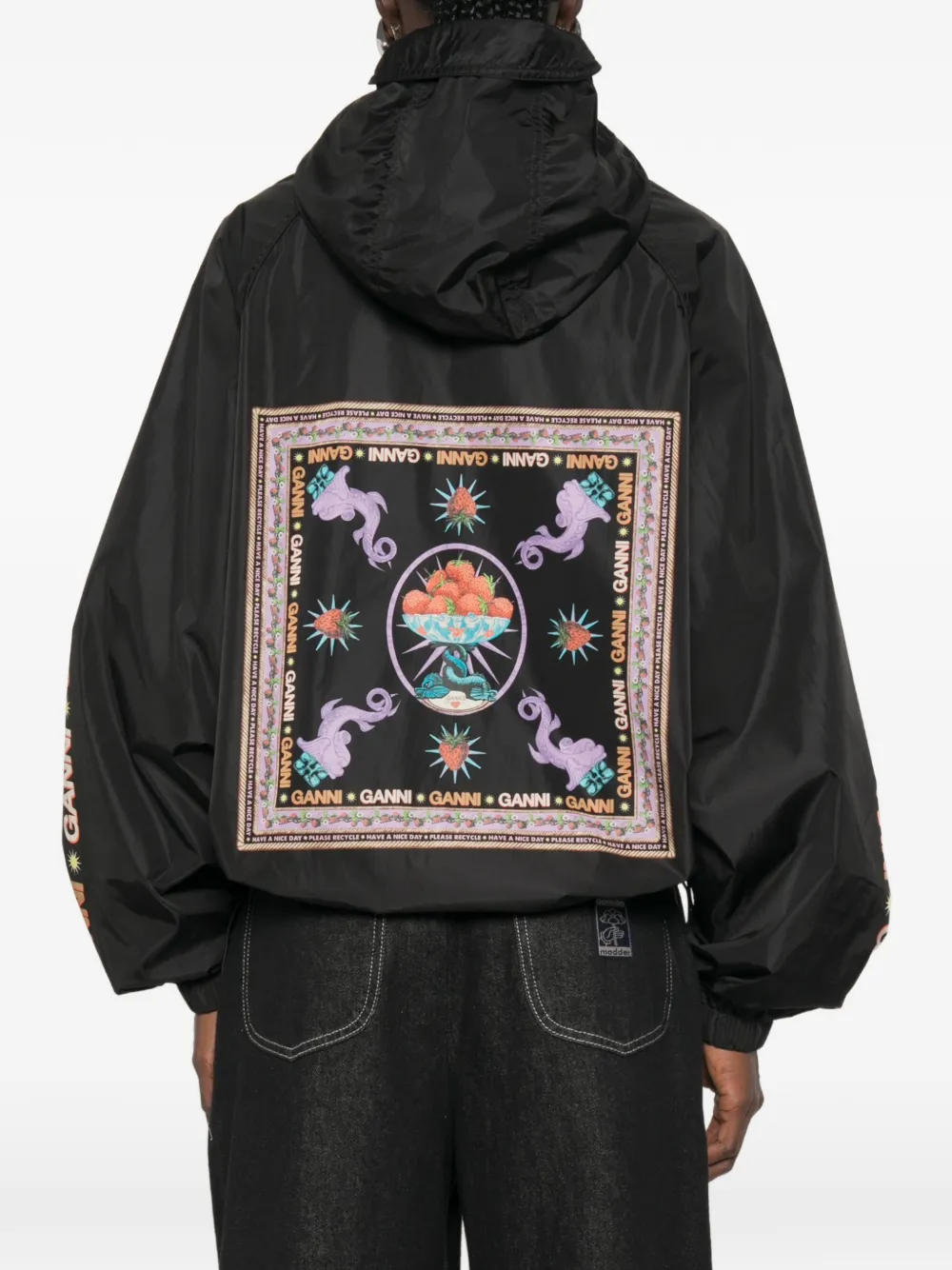 GANNI Jack met logoprint Zwart