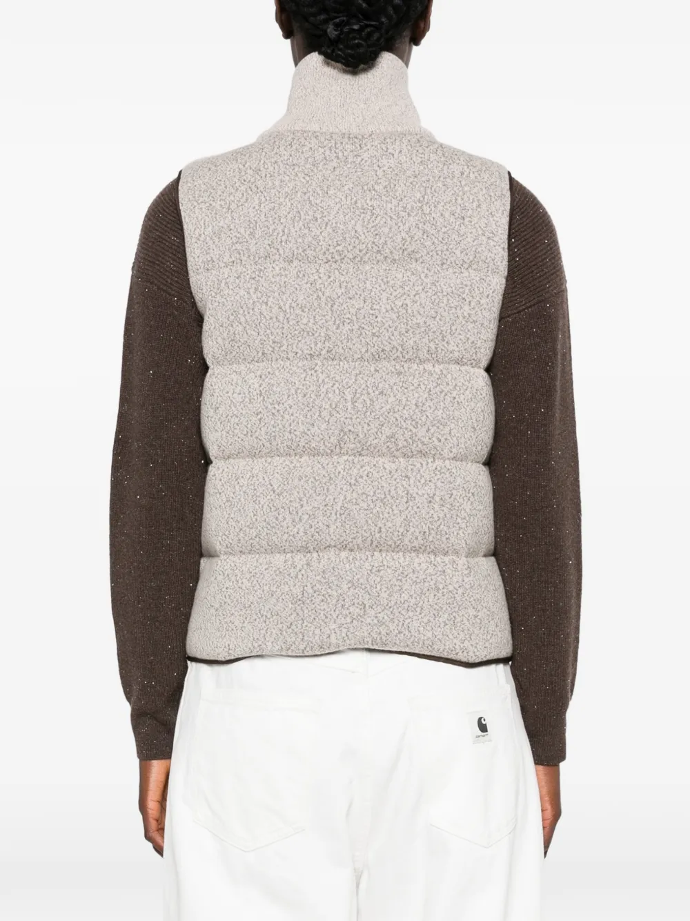 Peserico Bodywarmer met hoge hals Beige