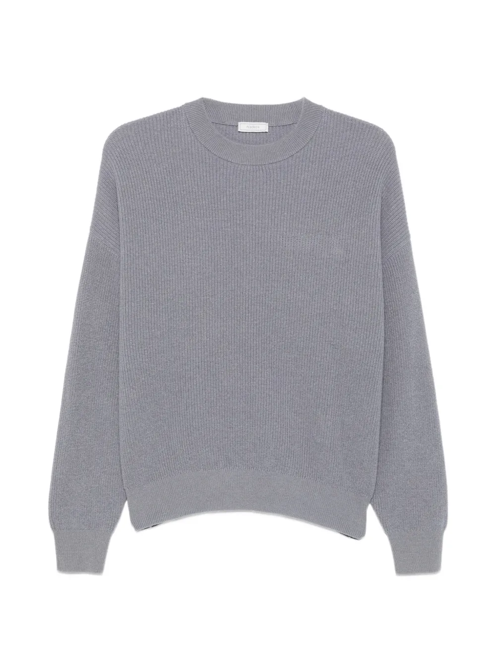 Peserico ribbed-knit Monili-embellished sweater - Blu
