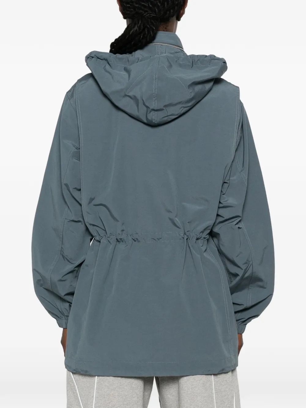 Kenzo Parka met capuchon en trekkoord Blauw