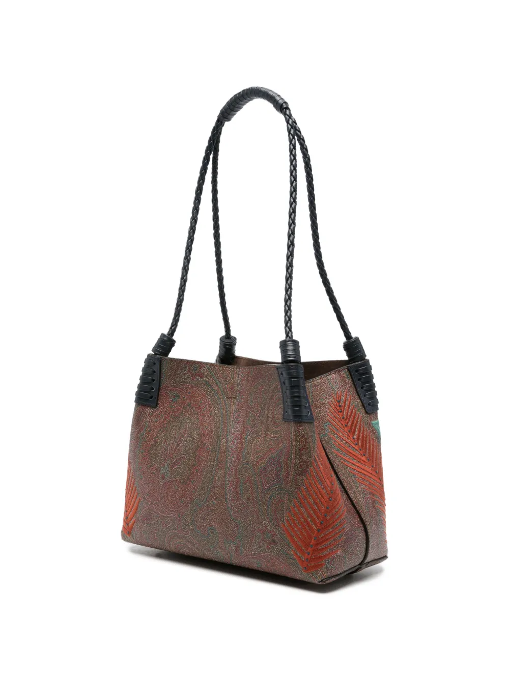 ETRO Schoudertas met paisley-print en borduurwerk Bruin