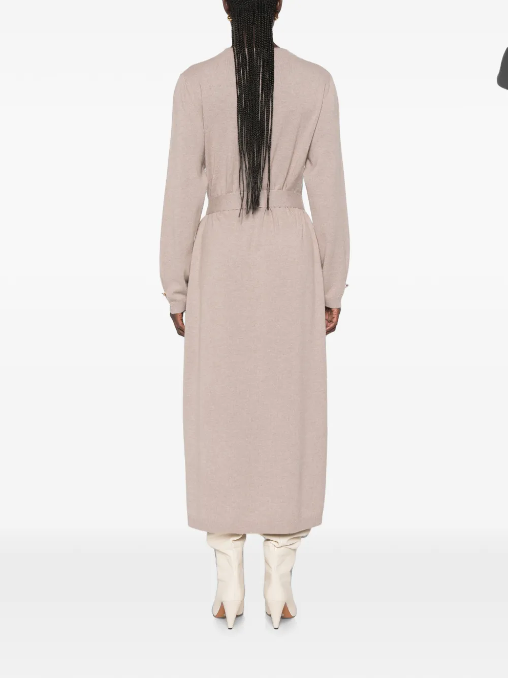 Fabiana Filippi Midi-jurk met lange mouwen Beige