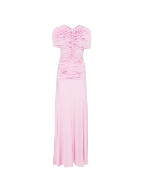 Self-Portrait ruched maxi dress