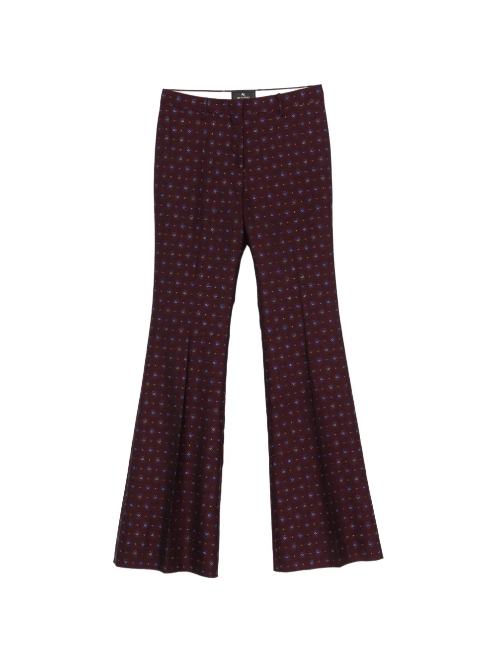 ETRO floral-print jacquard-woven trousers - Rosso