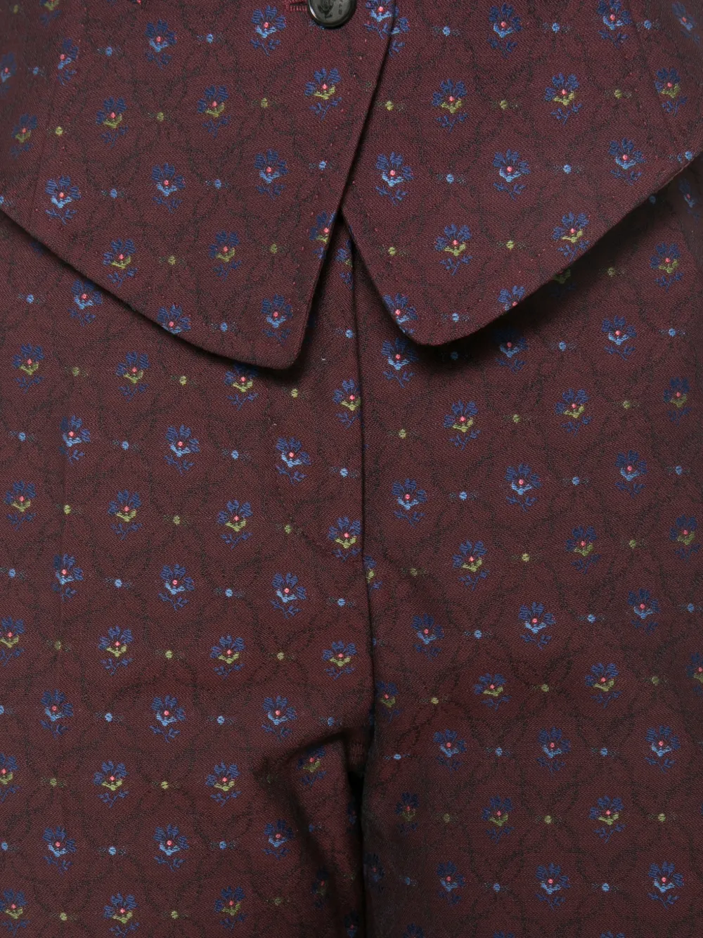 ETRO Geweven broek met bloemen-print en jacquard Rood