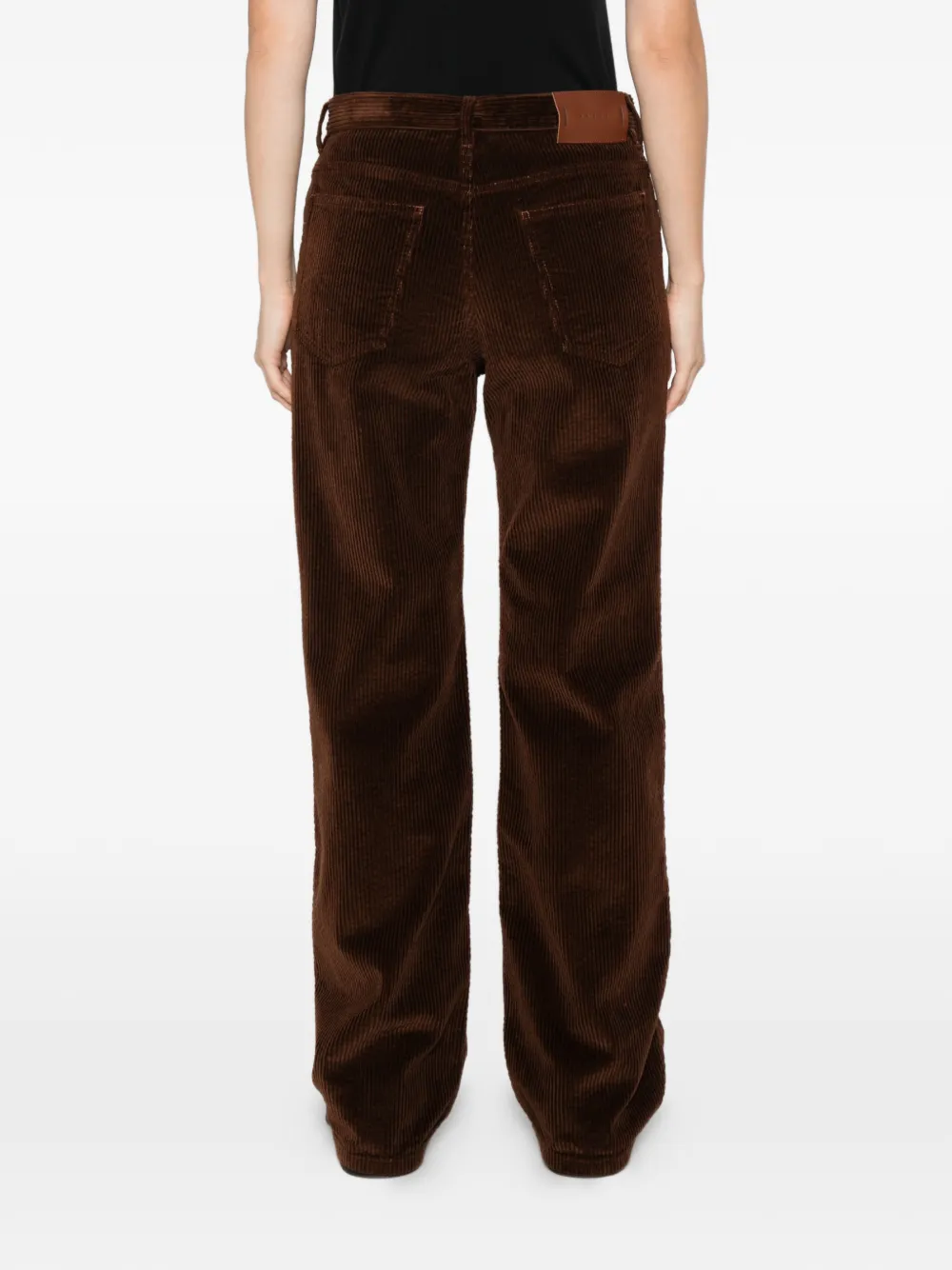 Marni Ribfluwelen straight broek Bruin