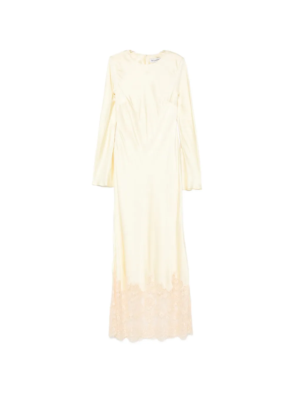 Self-Portrait lace-trim long-sleeve maxi dress - Gelb