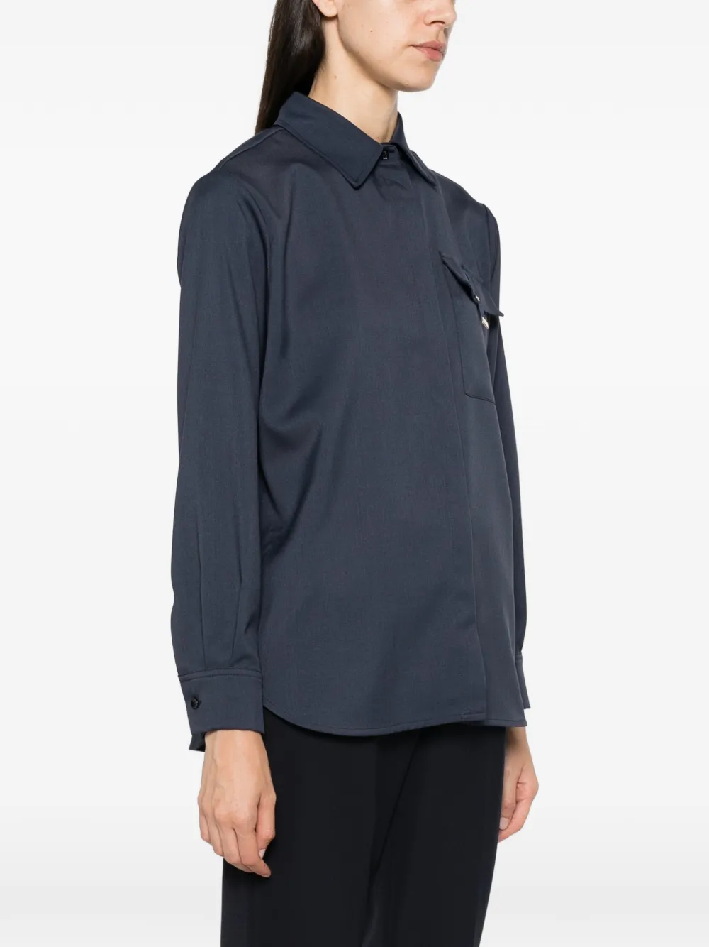 Herno Overhemd met borstzak Blauw