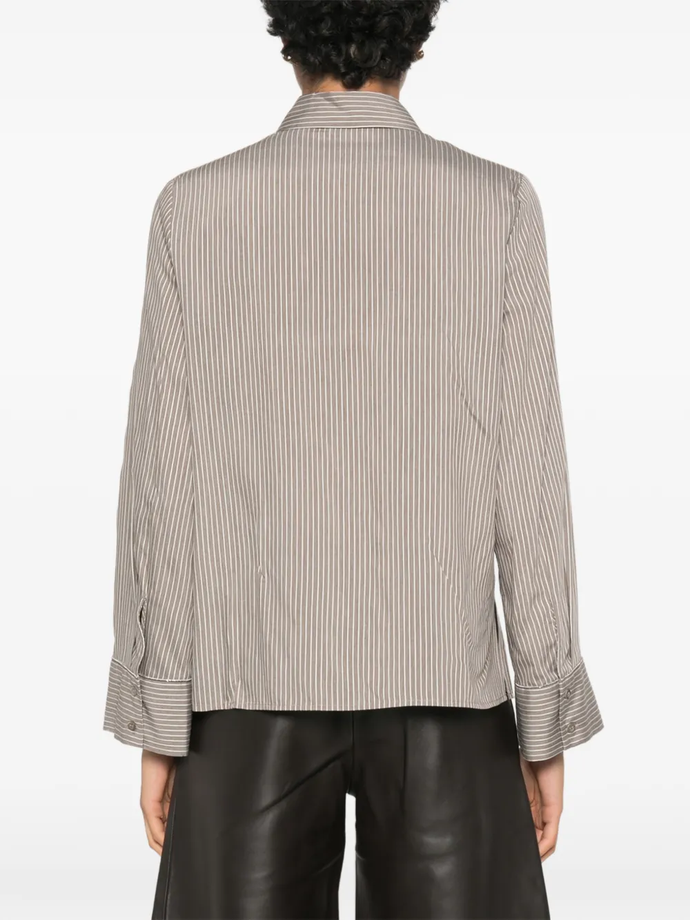 Peserico Gestreept blouse Grijs