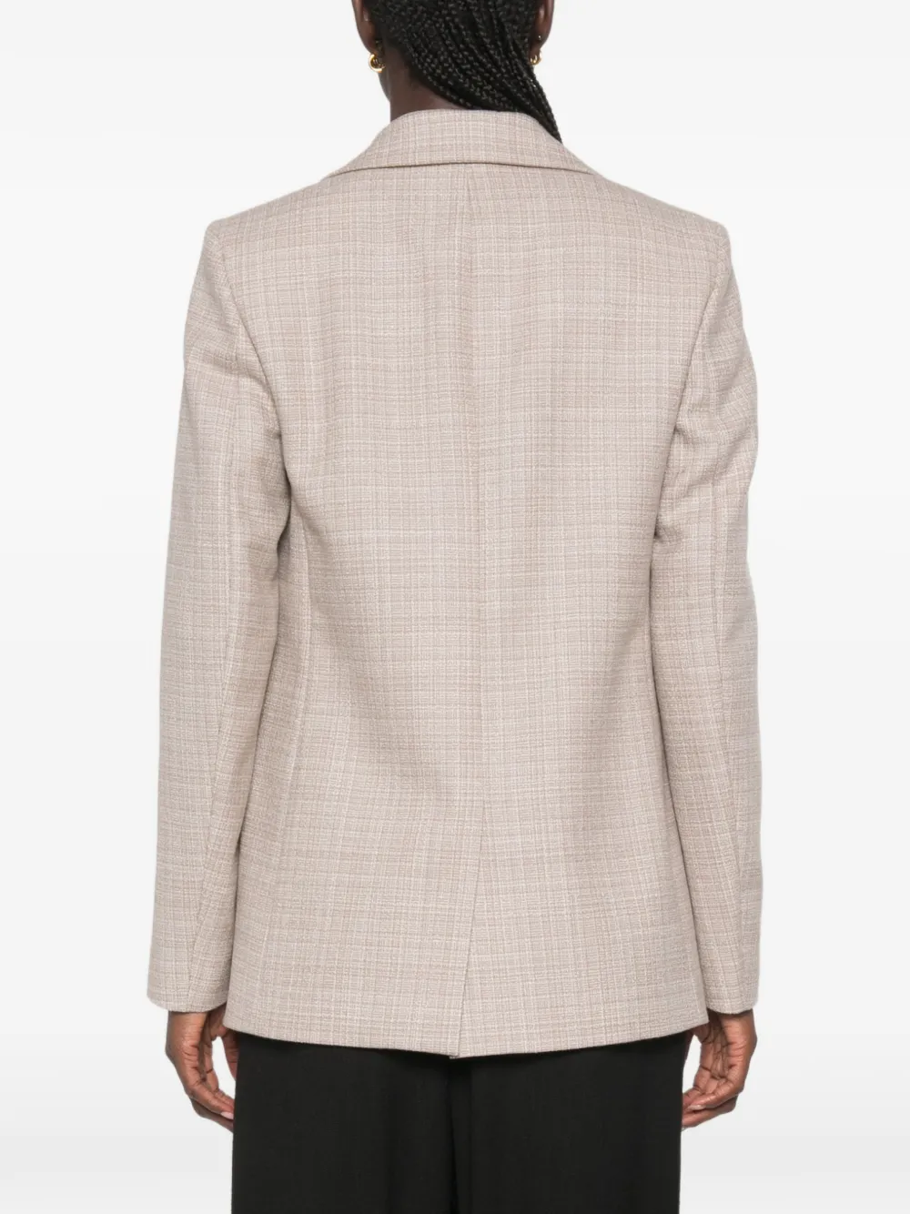 Fabiana Filippi Geruite blazer met enkele rij knopen Beige