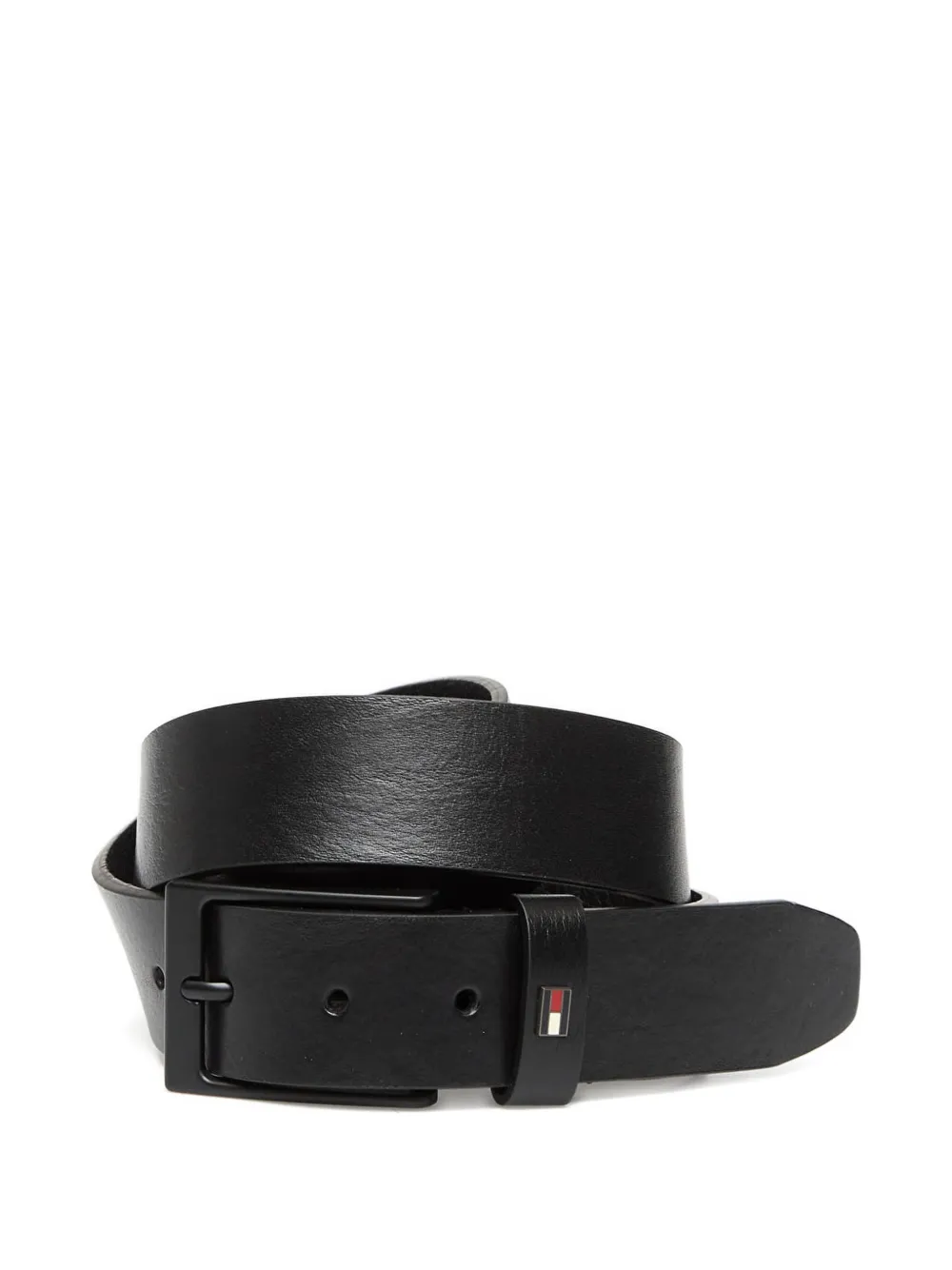 Tommy Hilfiger logo-plaque buckle belt - Nero
