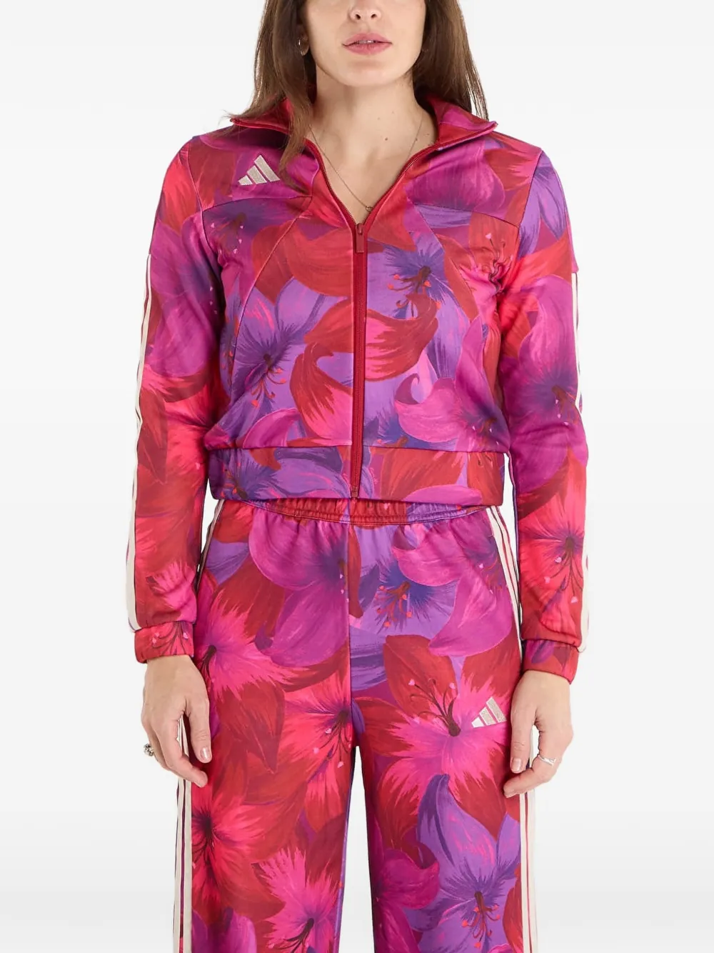 adidas x Farm Rio floral-print track jacket - Rosa