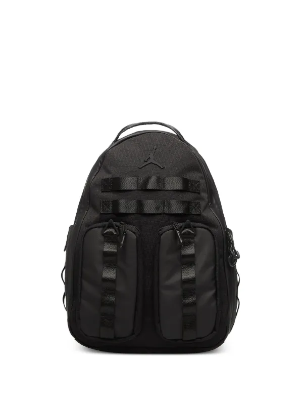 black leather jordan backpack One Size Ball in style! Jordan logo-plaque Backpack | Black