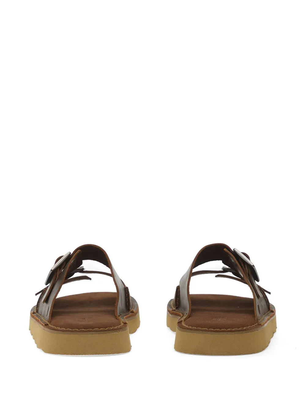 Clarks Solsbury leren sandalen met gespsluiting Bruin