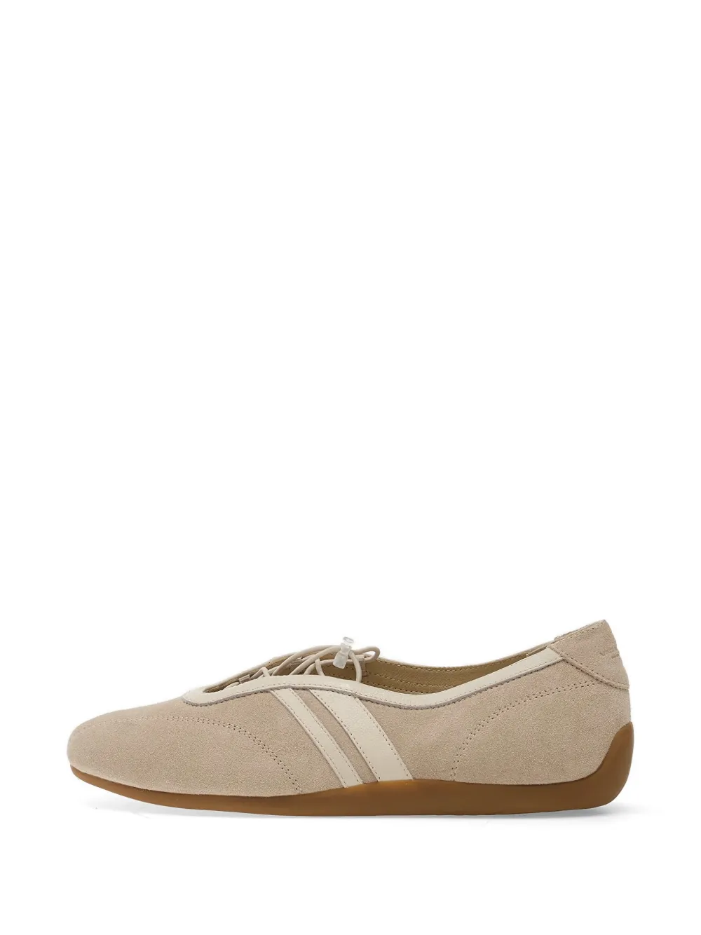 VAGABOND Hollie suède ballerina's met veters Beige