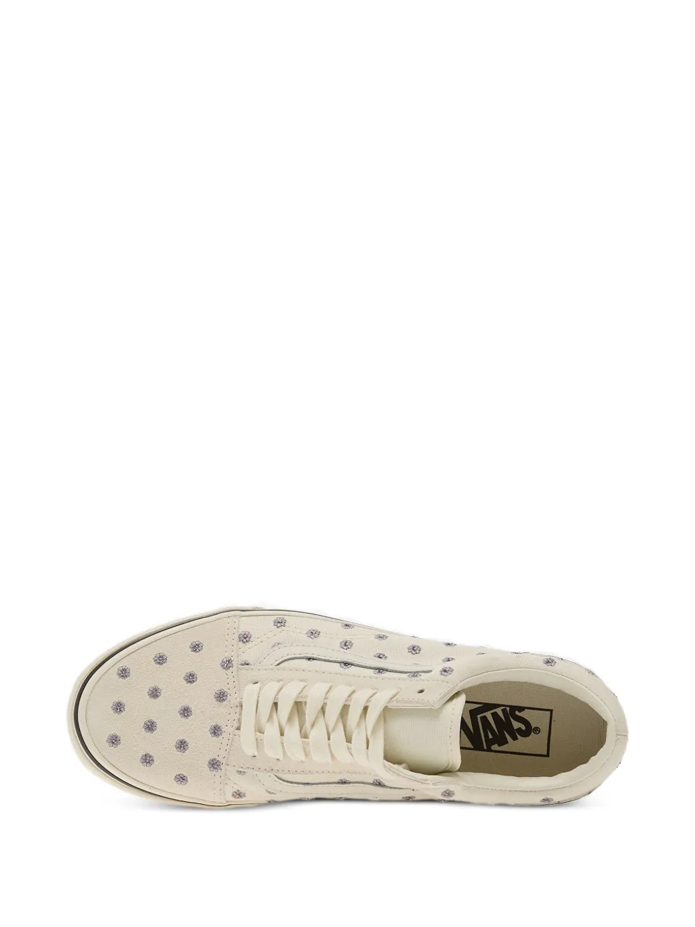 Vans Old Skool sneakers met geborduurde bloemen Beige