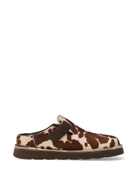 Clarks cow-print buckle-fastening sneakers