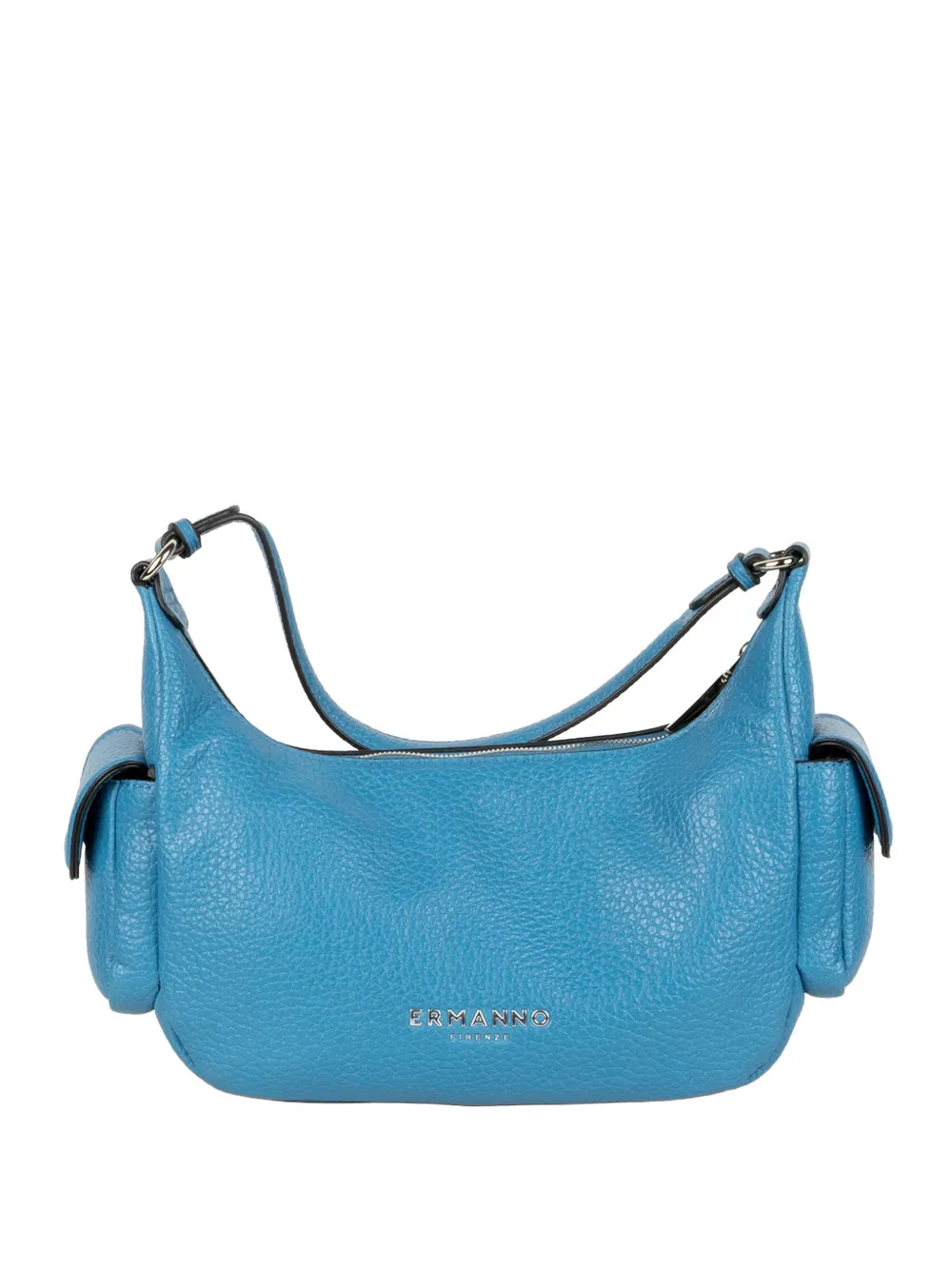 ERMANNO FIRENZE multi-pocket grained leather shoulder bag - Blu