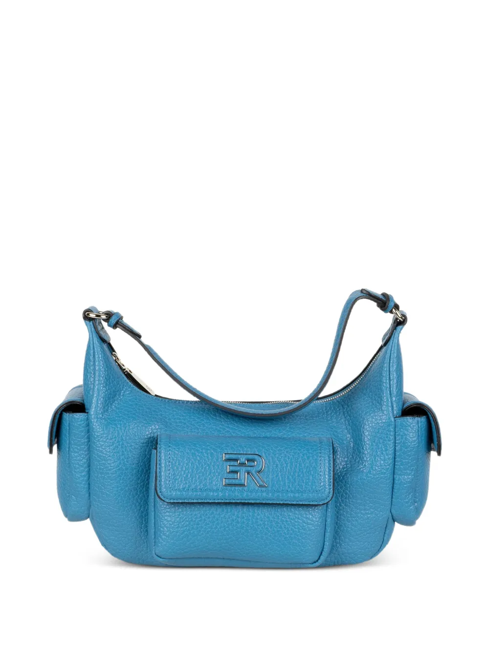 ERMANNO FIRENZE multi-pocket grained leather shoulder bag - Blu