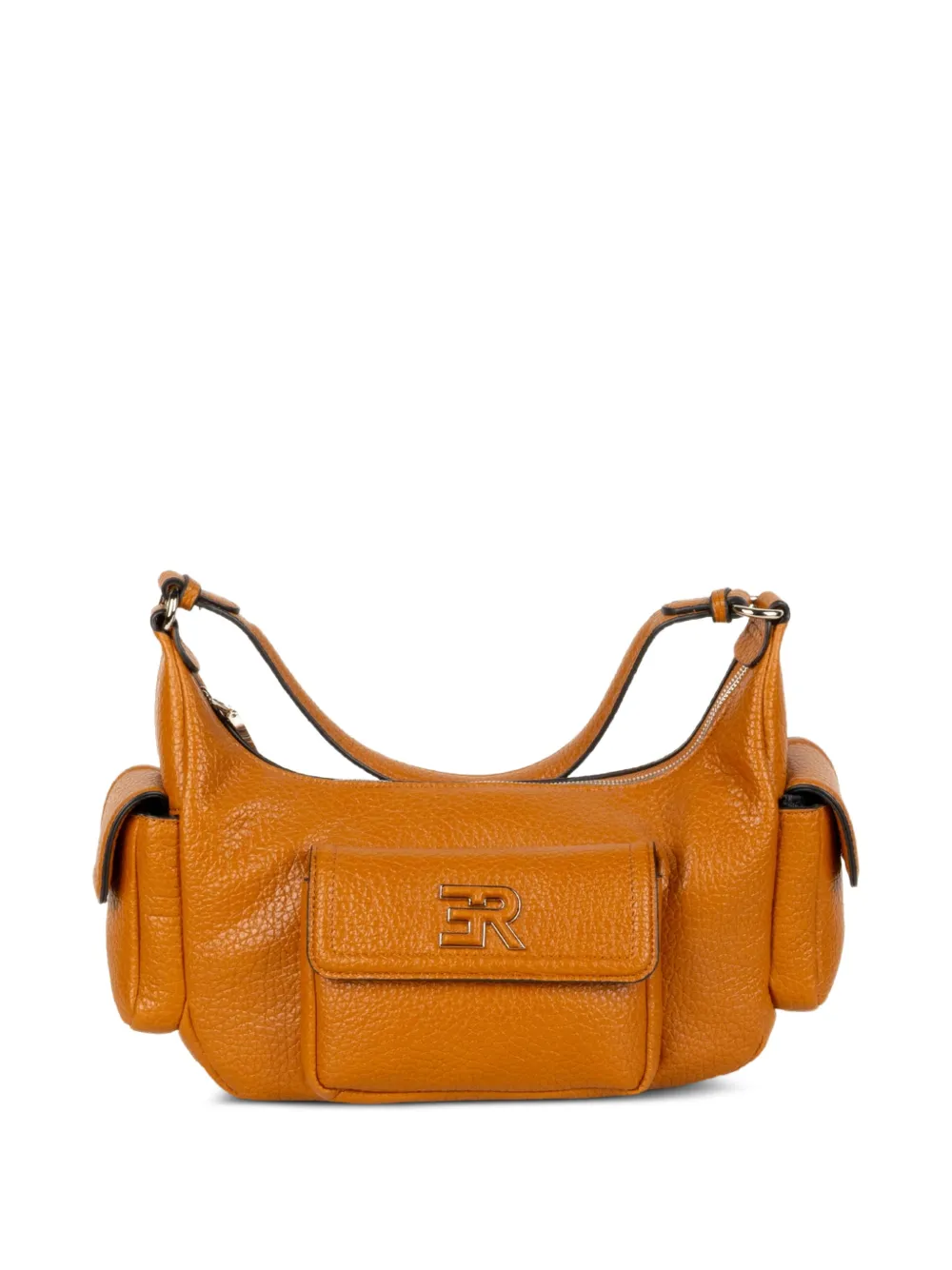 ERMANNO FIRENZE multi-pocket grained leather shoulder bag - Marrone