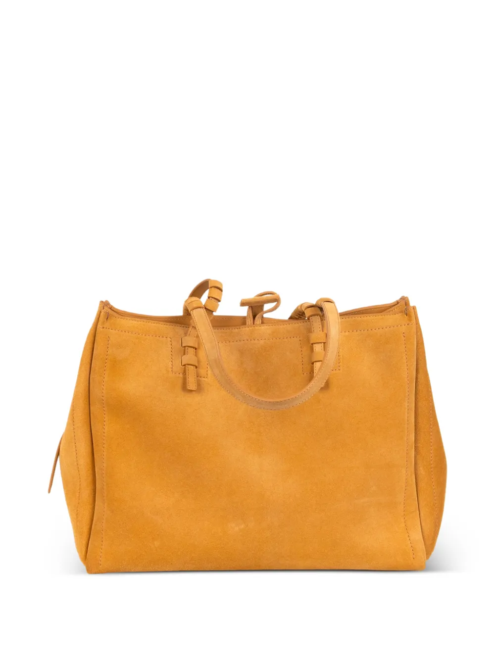 Casadei Suède shopper met geperforeerd logo Beige