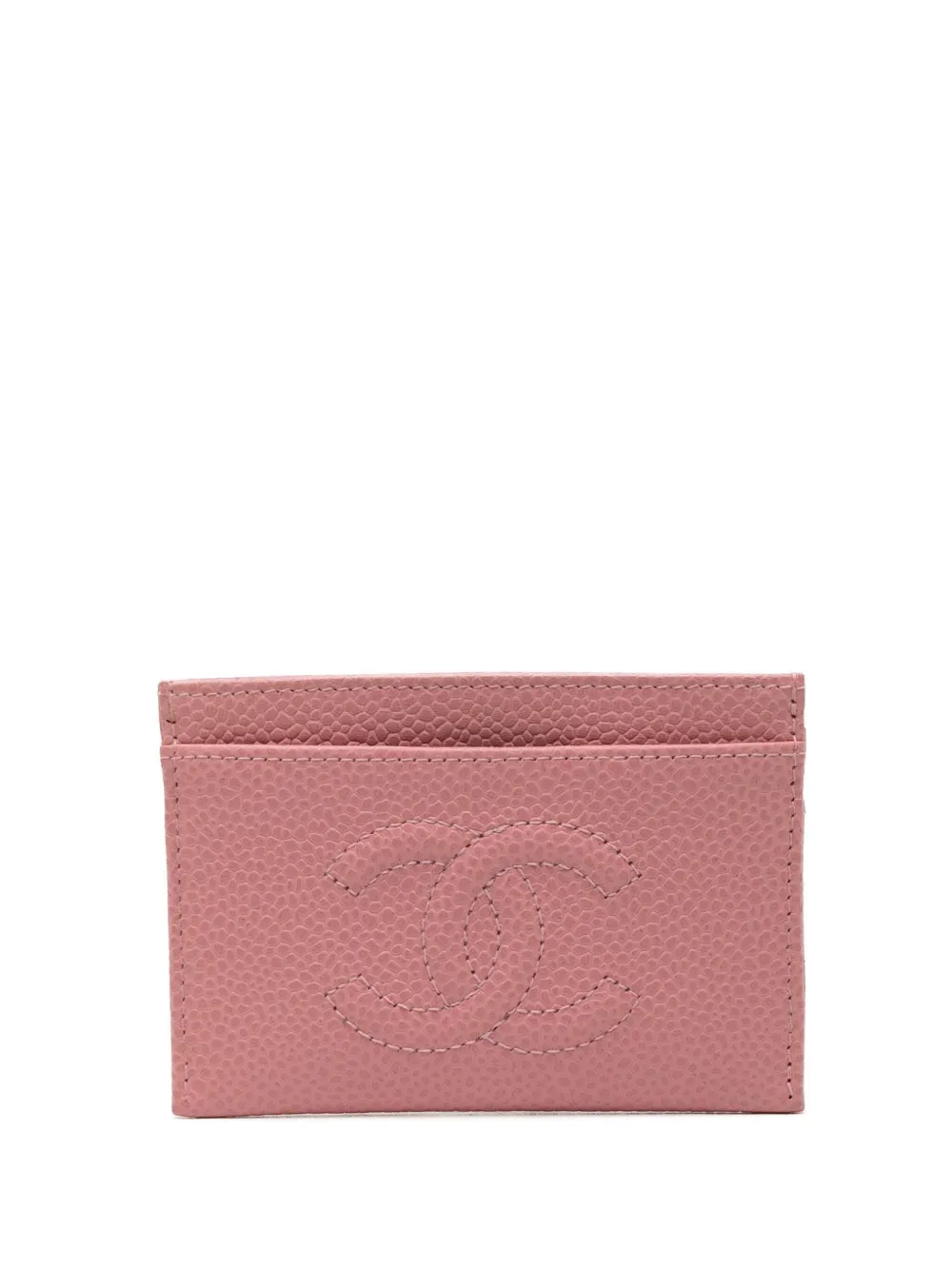 CHANEL Pre-Owned 2004-2005 CC Caviar card holder - Rosa