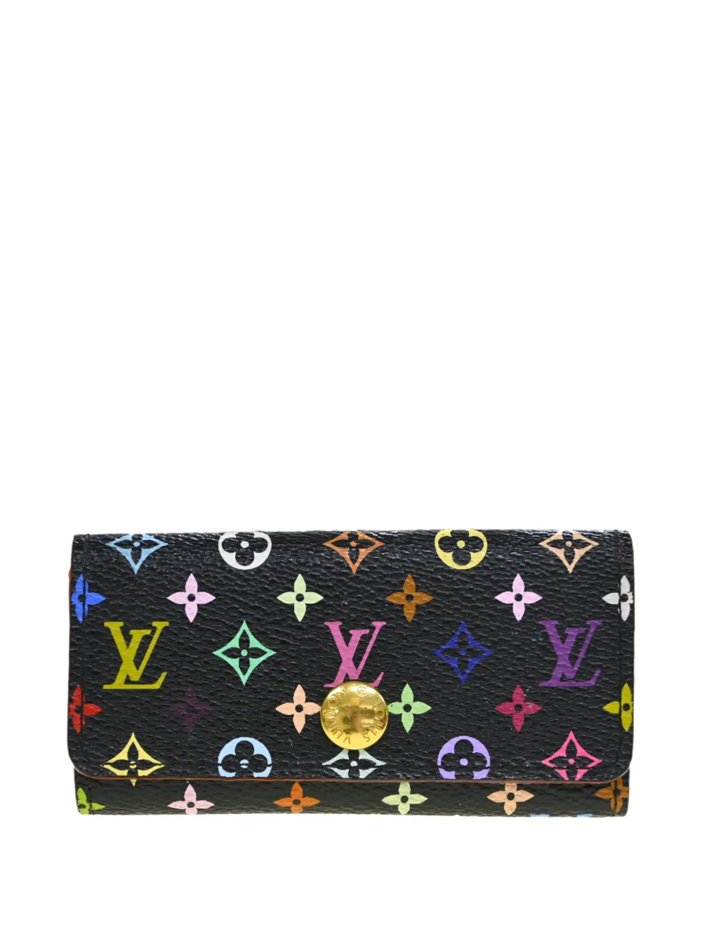 Louis Vuitton Pre-Owned 2013 Multicles 4 logo-patterned key case - Nero