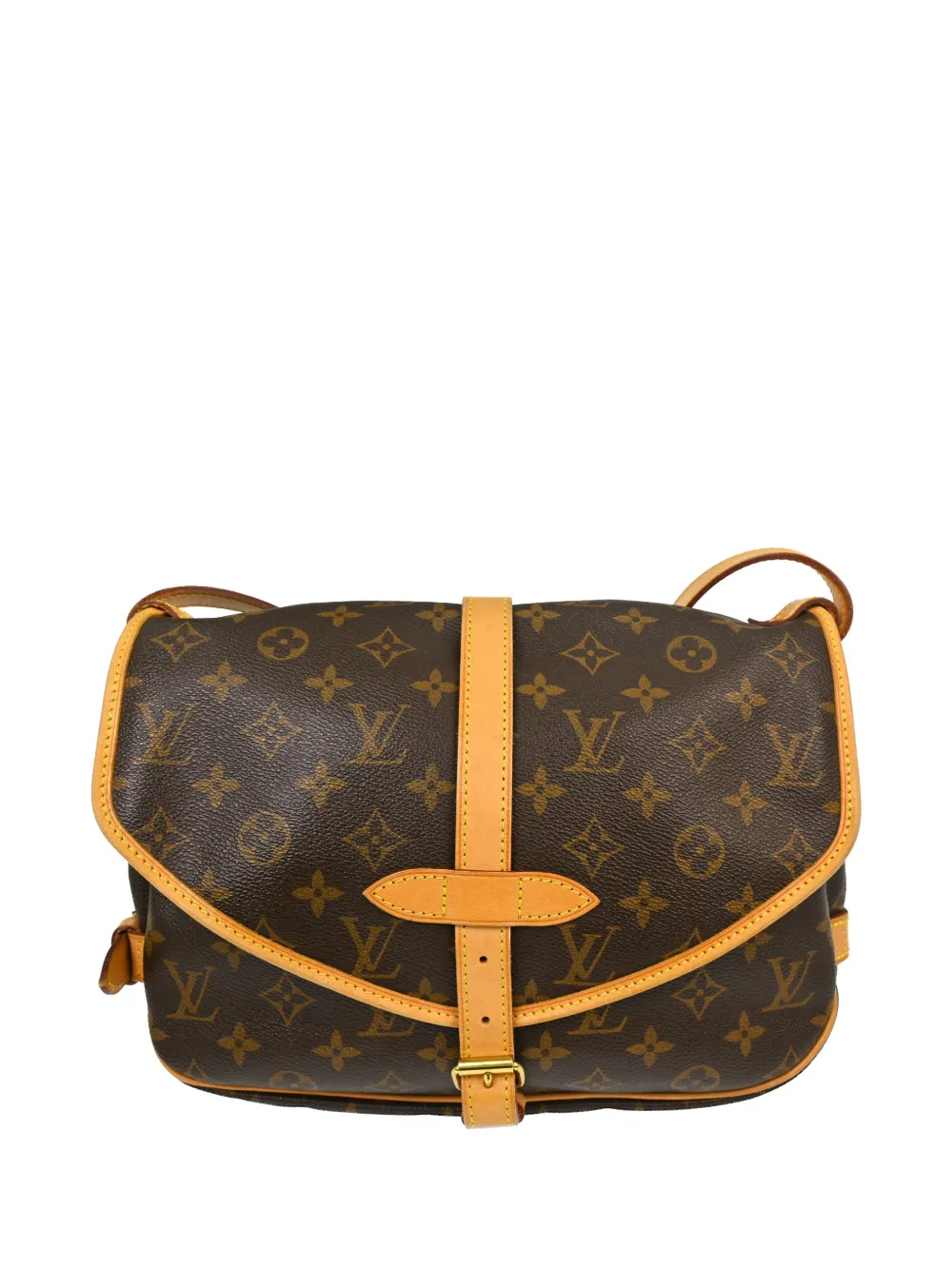 Louis Vuitton Pre-Owned 2011 30 Saumur monogram-pattern crossbody bag - Braun
