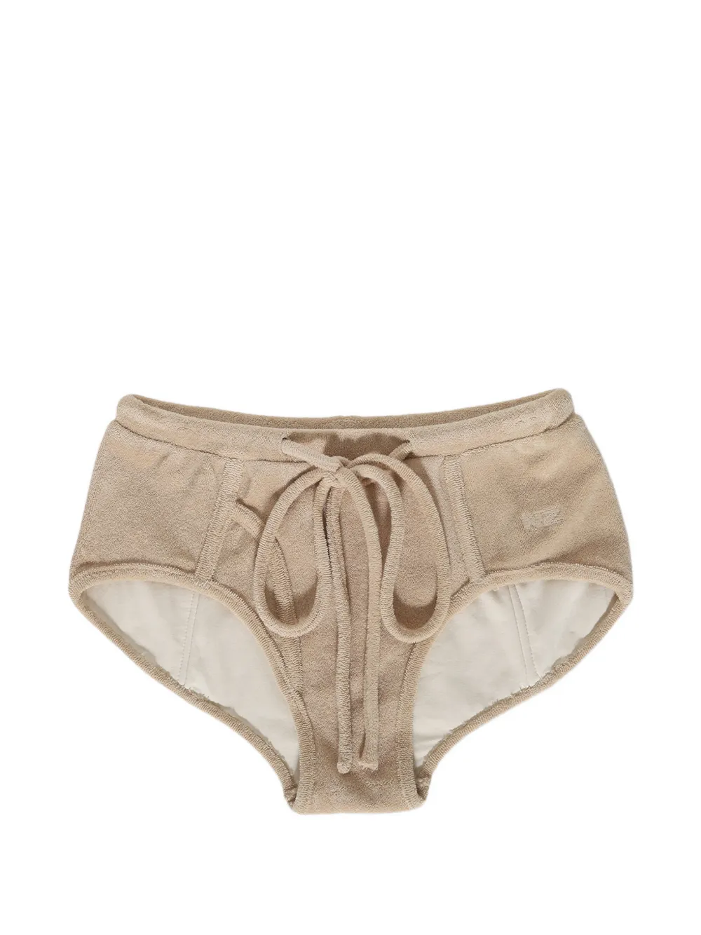 Natasha Zinko terry-cloth drawstring briefs - Toni neutri