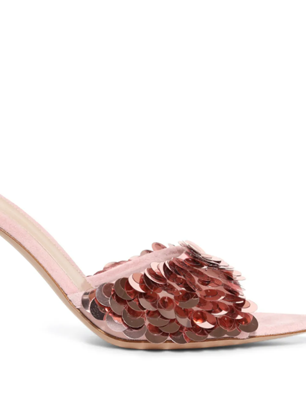 Gianvito Rossi Elle sandalen verfraaid met pailletten Roze