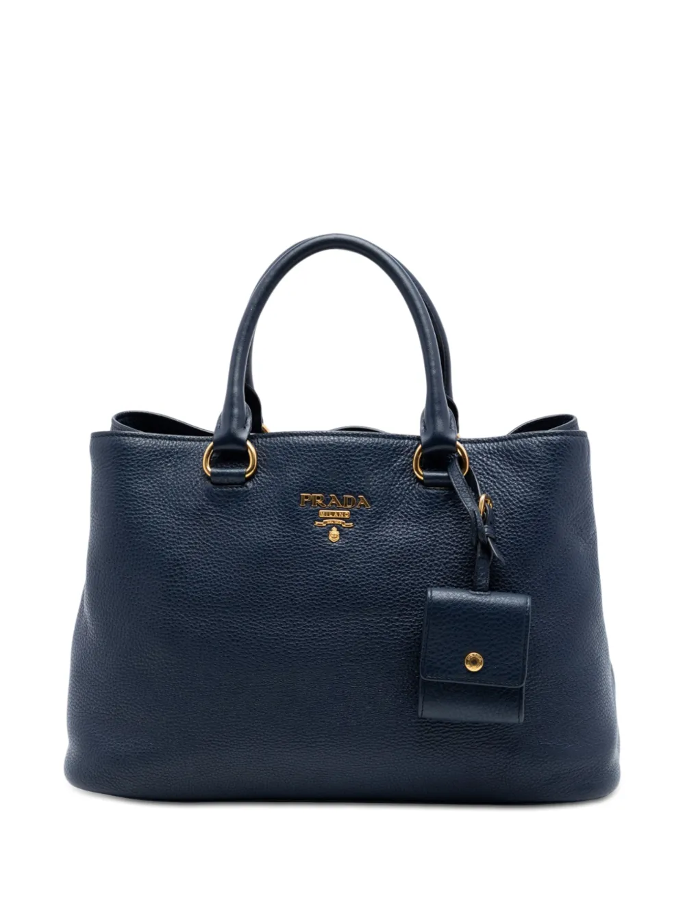 Prada Pre-Owned 2010-2026 Vitello Daino Open Convertible Tote satchel - Blu