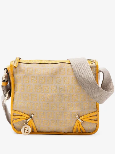 Fendi Pre-Owned 2000-2010 Zucchino Canvas F Charm crossbody bag